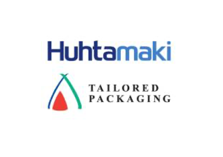 Huhtamaki logo with “Tailored Packaging” text and red, green, and blue triangular mark