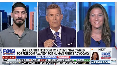 Non Profit: A man and two women are talking on a fox news channel.