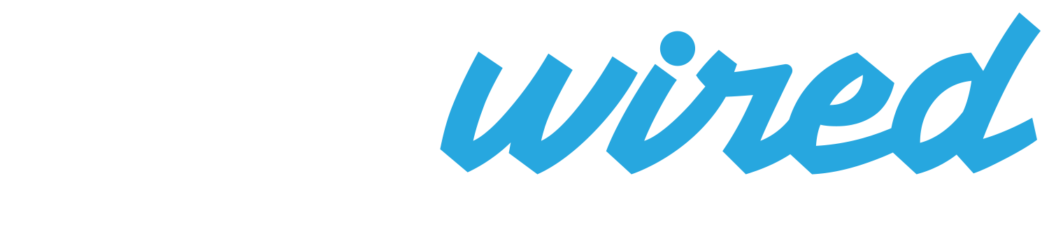 Non-Profit Organization: The word wired is written in blue on a white background.