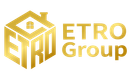 Gold ETRO Group logo with stylized cube and house icon on white background