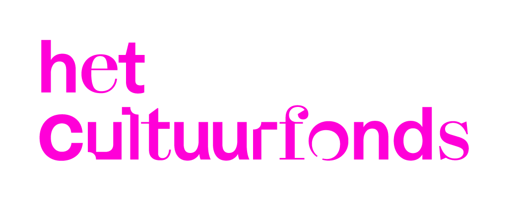 Pink “het cultuurfonds” logo on a white background