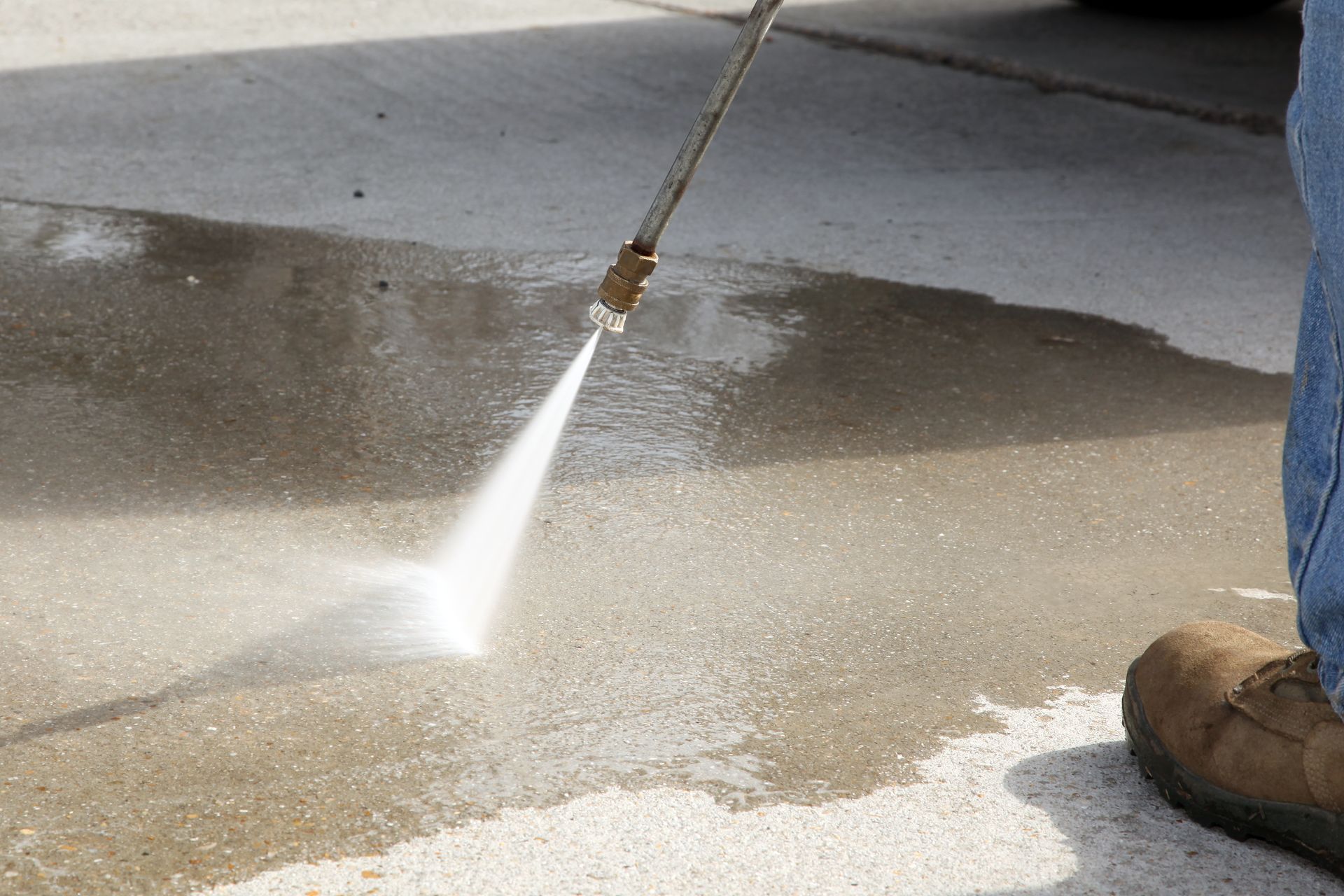 Man Cleaning Driveway — Jesup, GA — O'Neal Premier Services