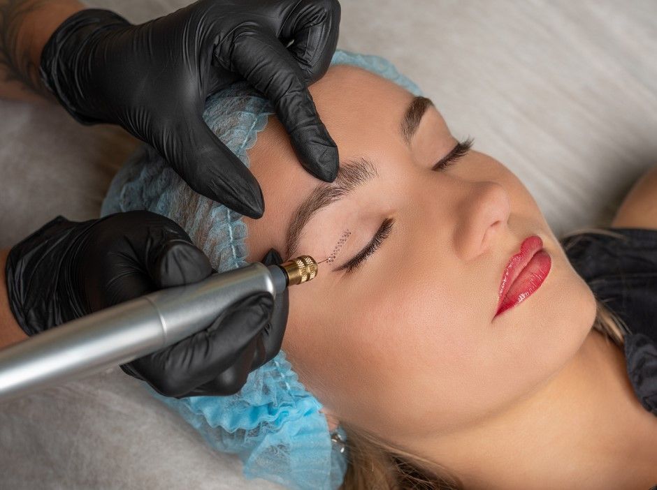 The Skinutrition Clinic performingupper lid plasma skin tightening in Coventry