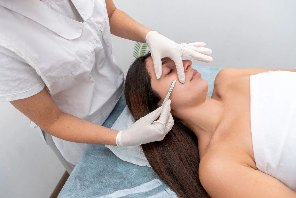 A dermaplaning facial treatment at The Skinutrition Clinic in Coventry