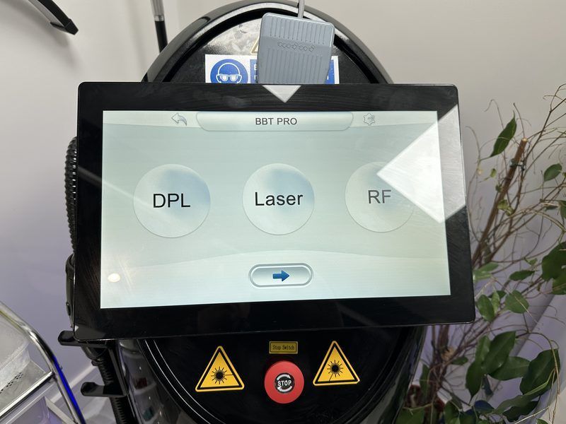 Touchscreen of the laser platform at The Skinutrition Clinic in Coventry
