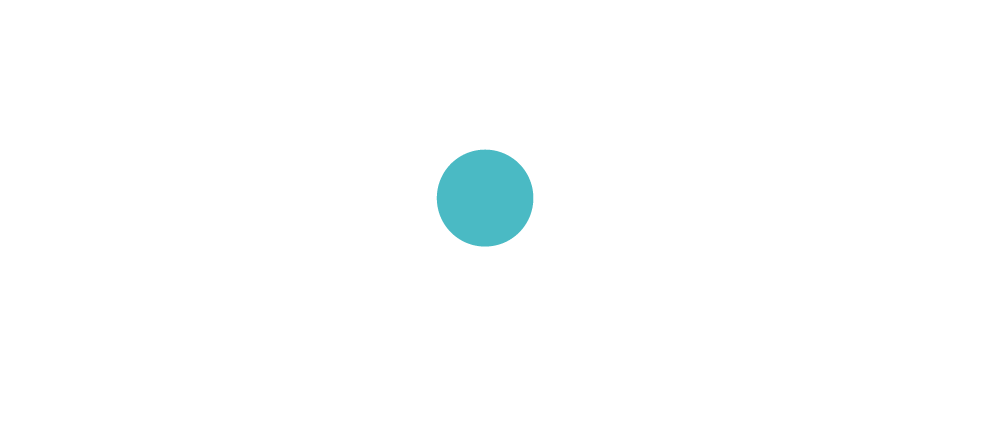 Blam Digital logo with white text and a teal circle within the