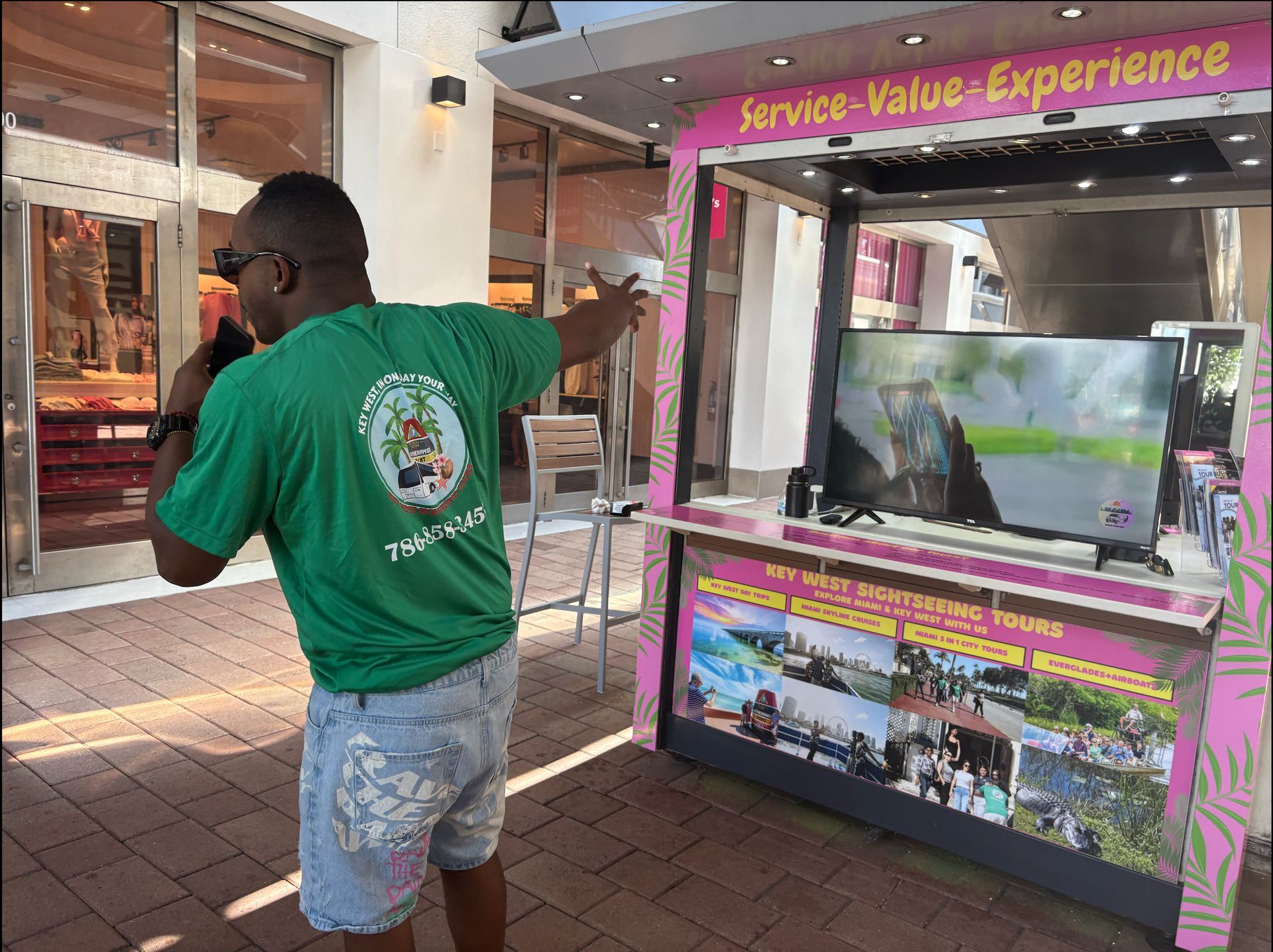 El Chanty at the Miami Tours Office in Bayside