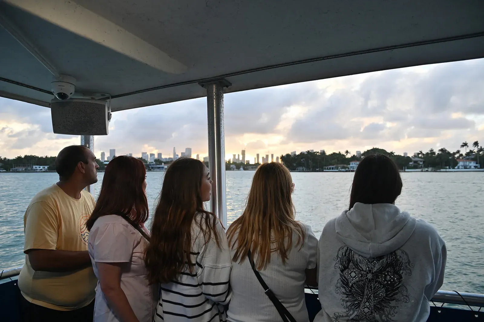 boat cruises in Miami from Bayside with sunset skyline views