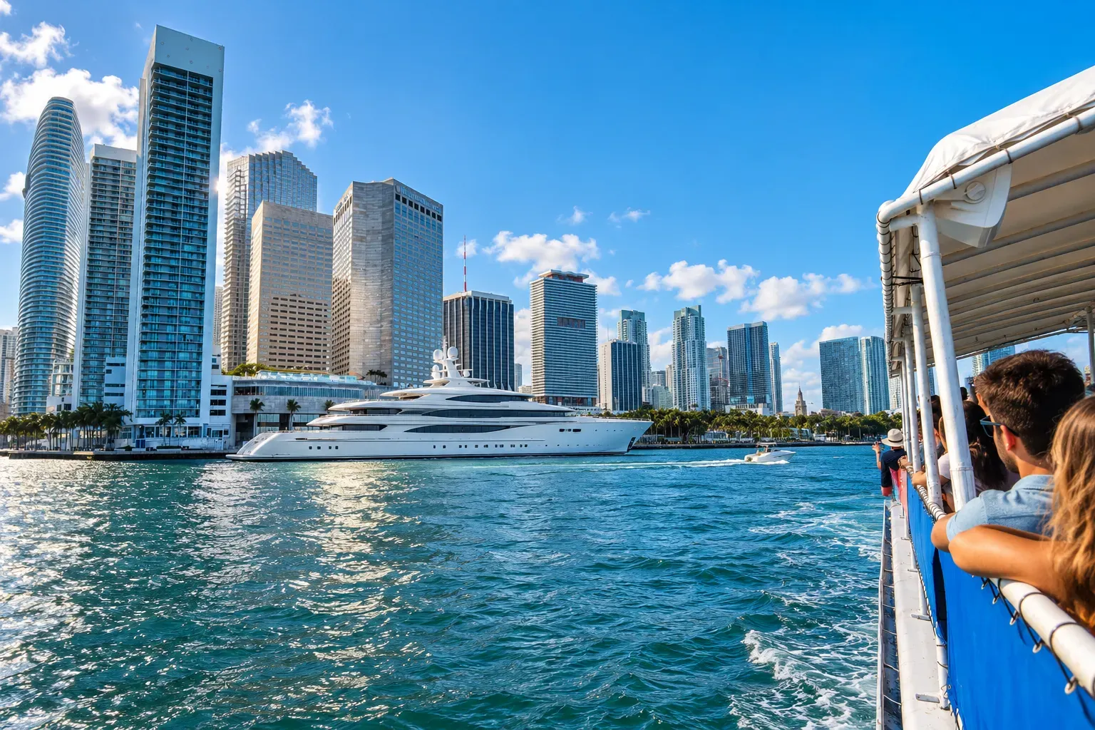 Miami staycation on Biscayne Bay with the Downtown Miami skyline.