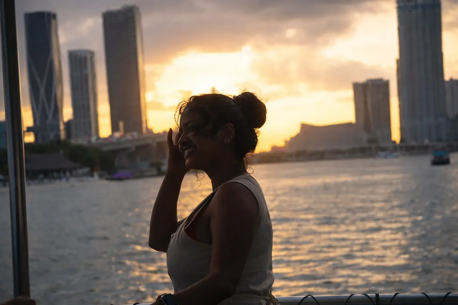 perfect day in Miami during a sunset cruise on Biscayne Bay with skyline views.