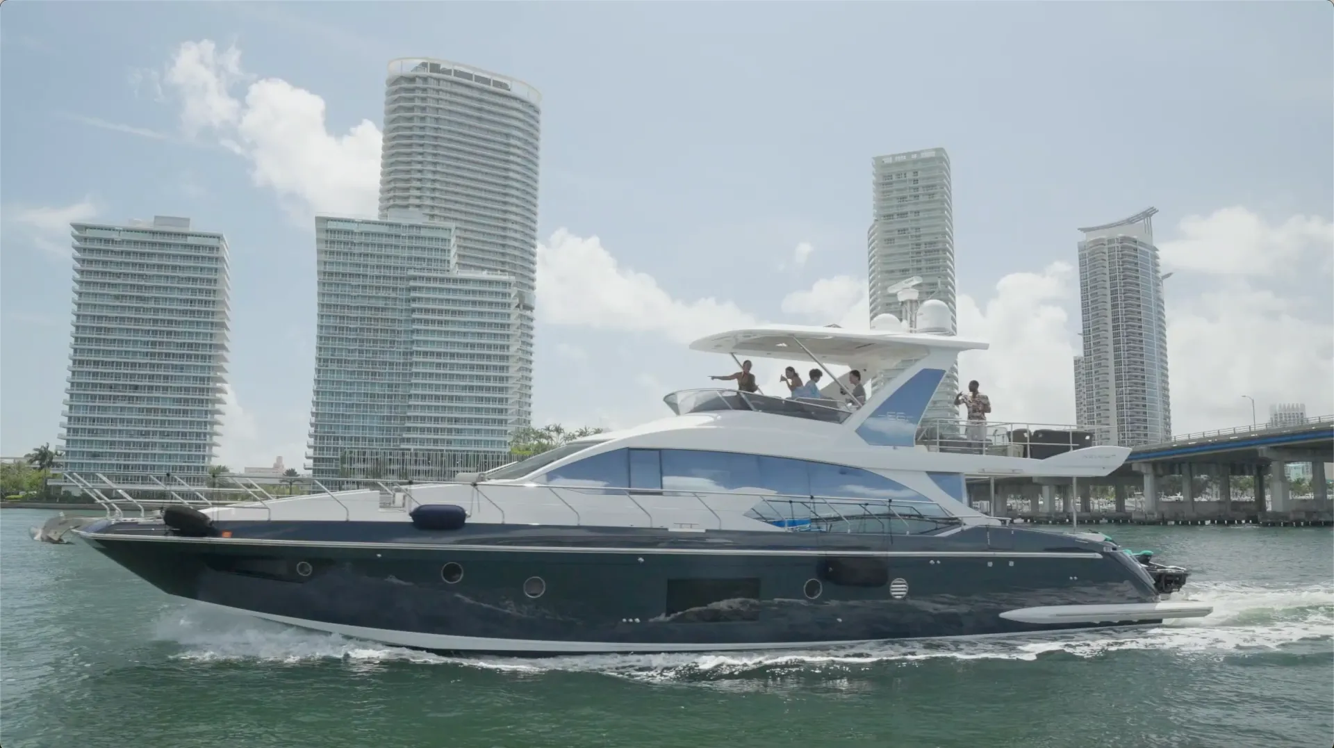 Private yacht charter cruising in Miami.