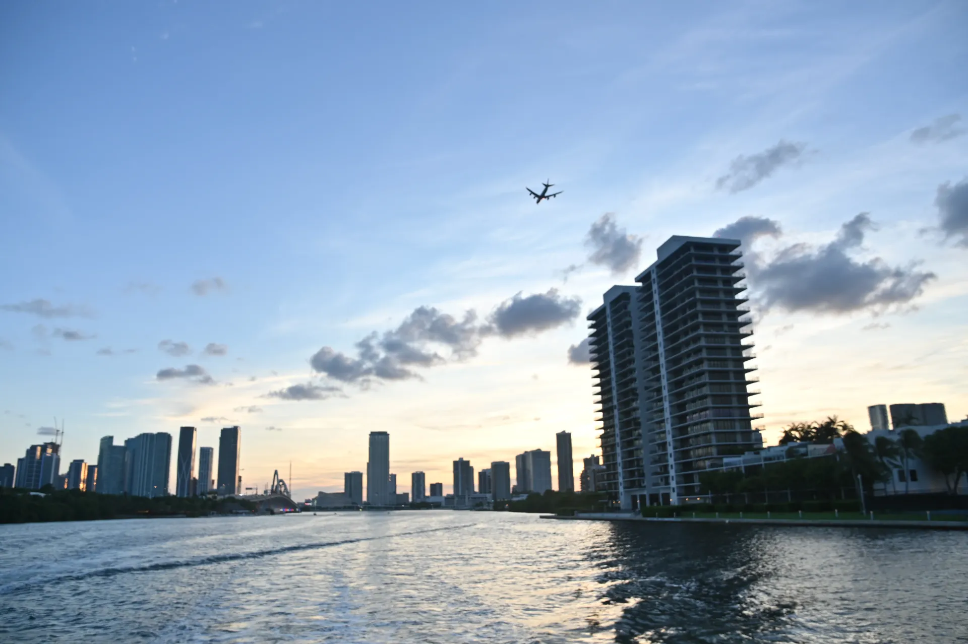 Views along the Venetian Causeway near Belle Isle, Rivo Alto Island, Di Lido Island, San Marino Island, San Marco Island, and Biscayne Island.