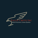 Eagle Crete Inc logo with gold wing emblem and tagline on a dark blue background