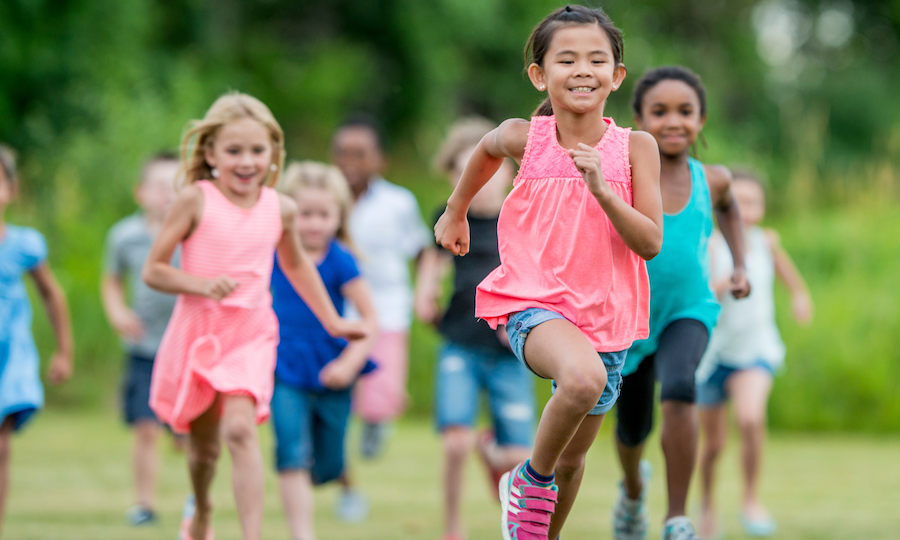 Kids run