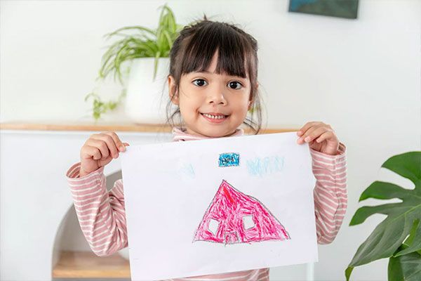 Girl coloring