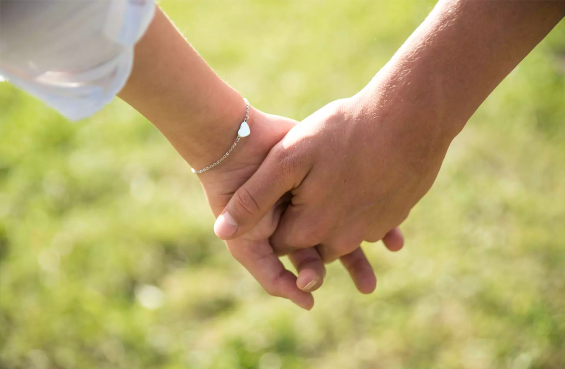 Holding hands