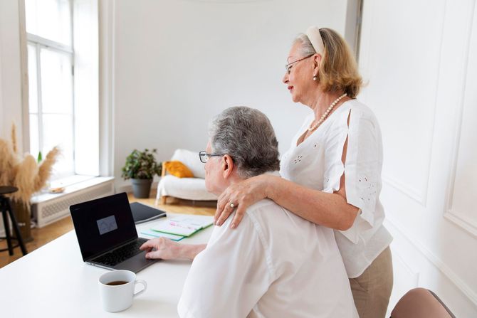 Nurse taking care of senior citizen