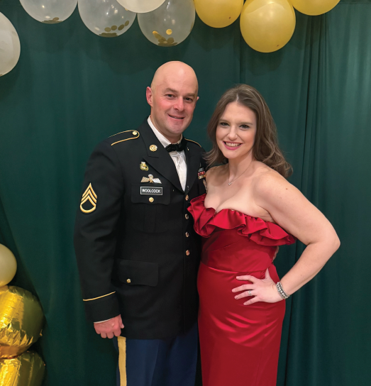 Libby and her husband at the most recent Regimental Ball at Fort Bragg.