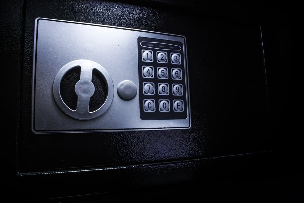 A Close Up of a Digital Safe in a Dark Room — Coast & Hinterland Mobile Locksmiths In Tewantin, QLD