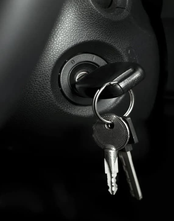 A Close Up of a Car Key in the Ignition — Coast & Hinterland Mobile Locksmiths In Tewantin, QLD