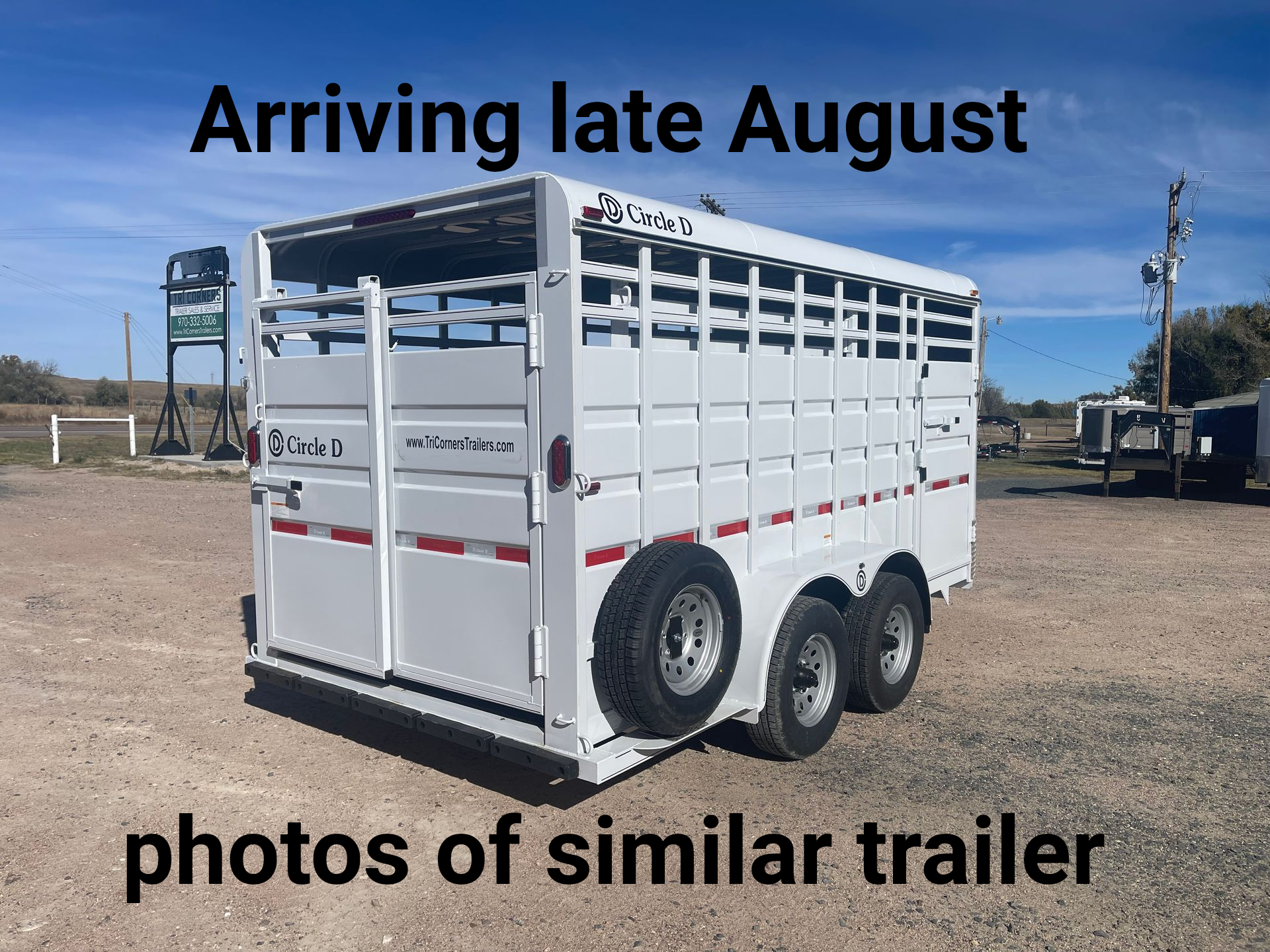2026 Circle D 6'8x16 bumper hitch Livestock Trailer