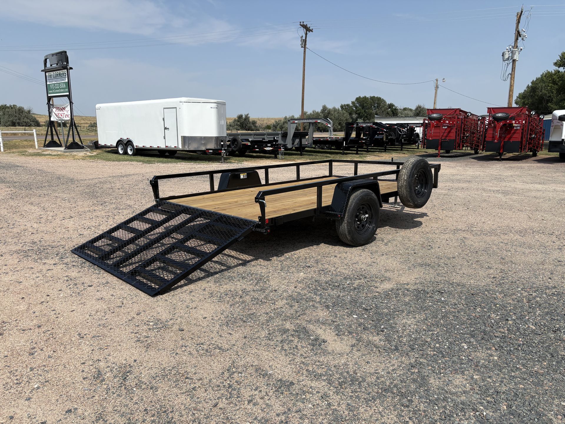 2027 H&H 12' Heavy Duty Rail Side Utility Trailer