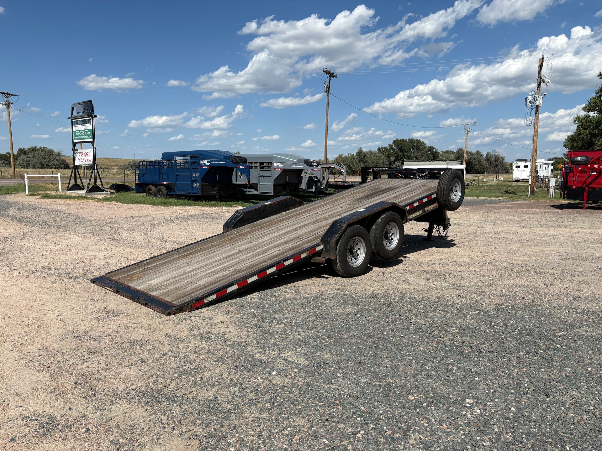 2019 22' H&H Bumper Hitch Electric Tilt Trailer