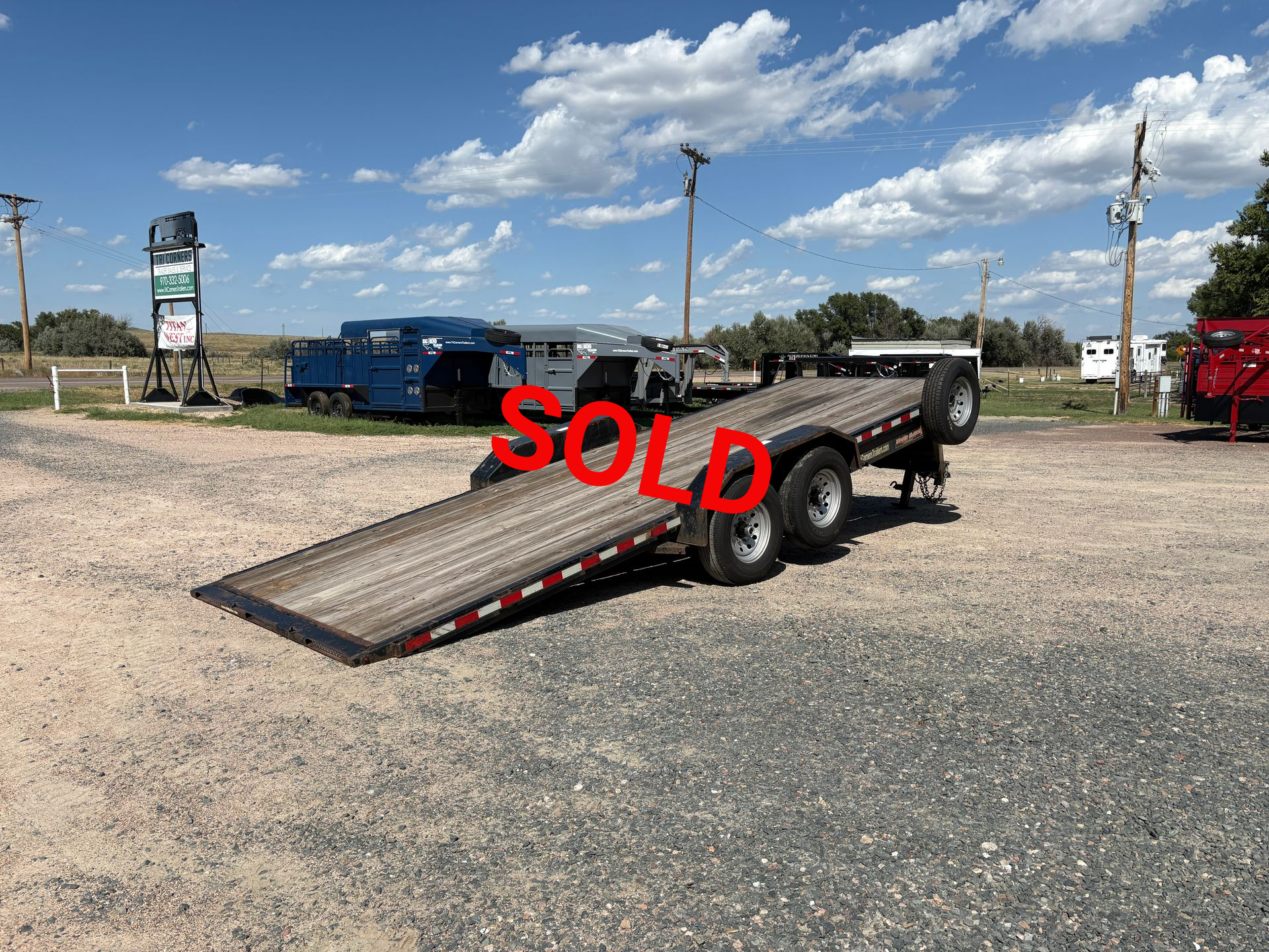 2019 H&H 22' Bumper Hitch Electric Tilt Trailer