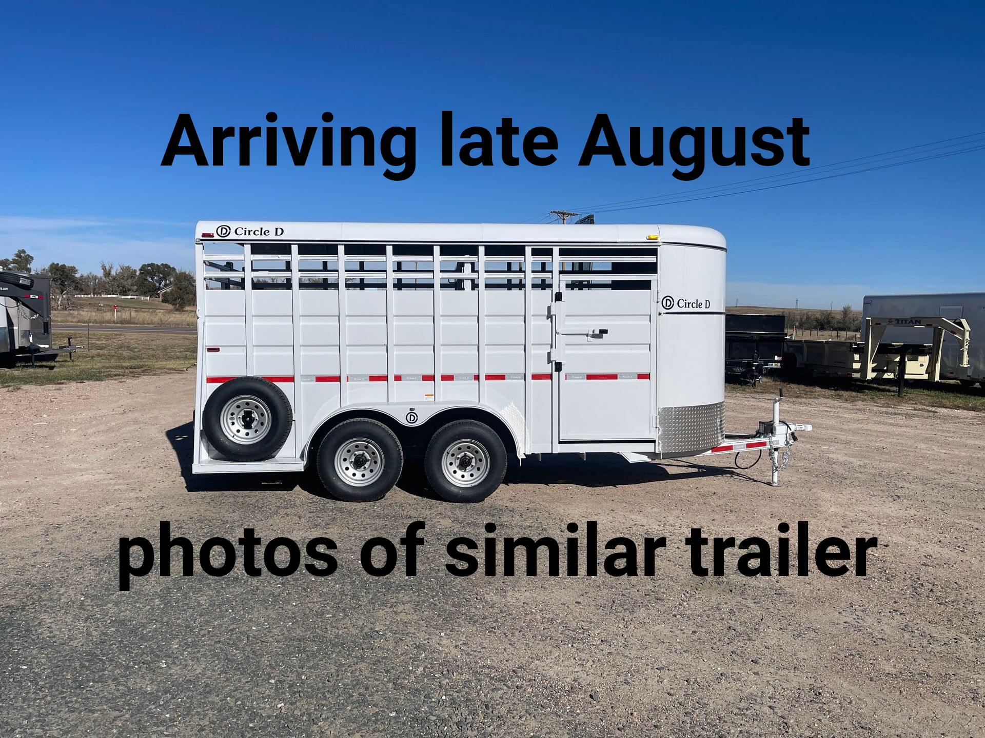 2026 Circle D 6x16 Bumper Hitch Livestock Trailer
