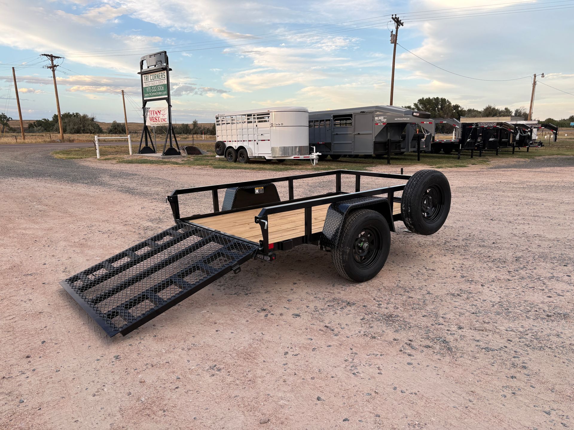 2027 H&H 60x8 Rail Side Utility Trailer