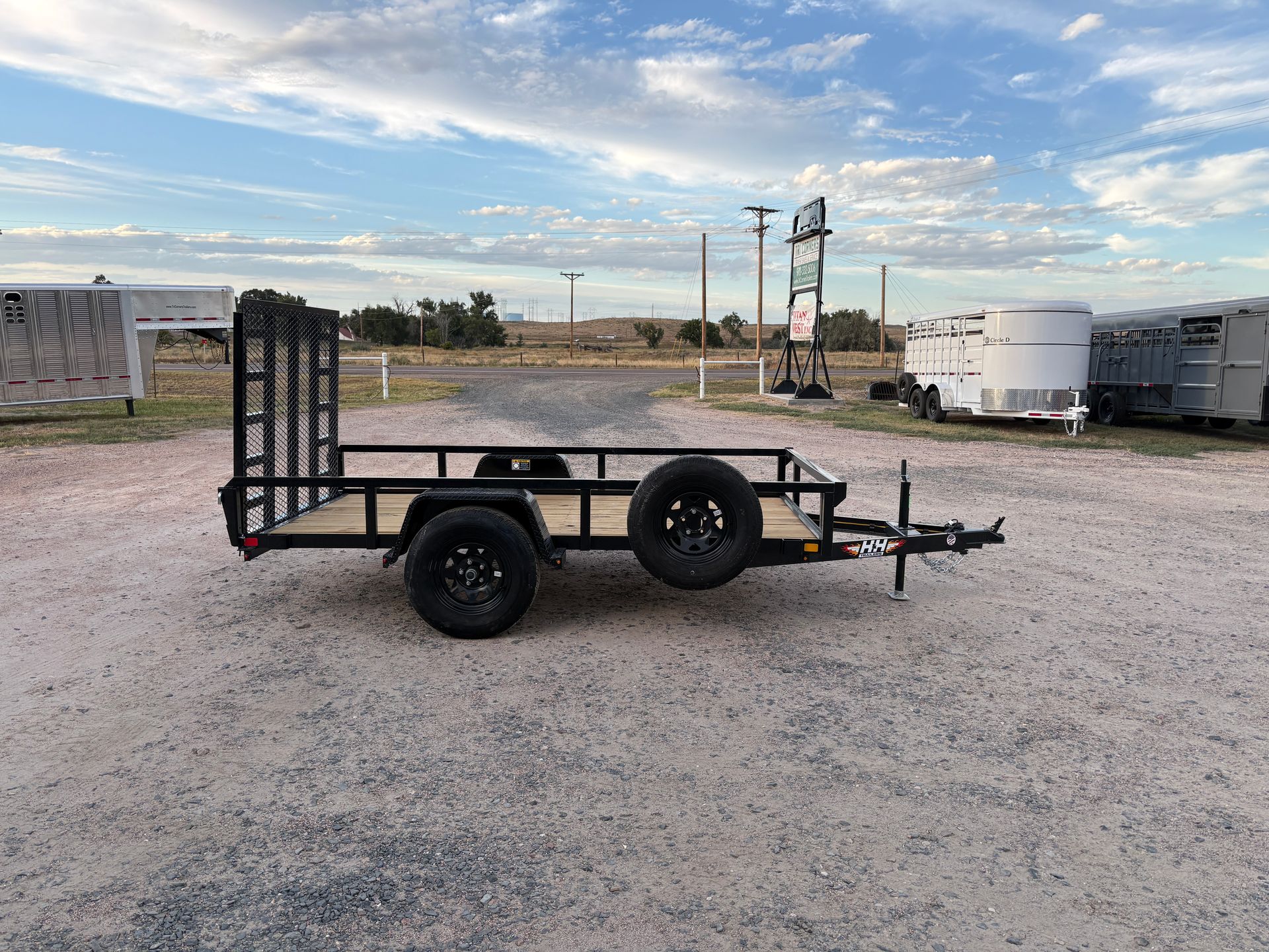 2027 H&H 66x10 Rail Side Utility Trailer