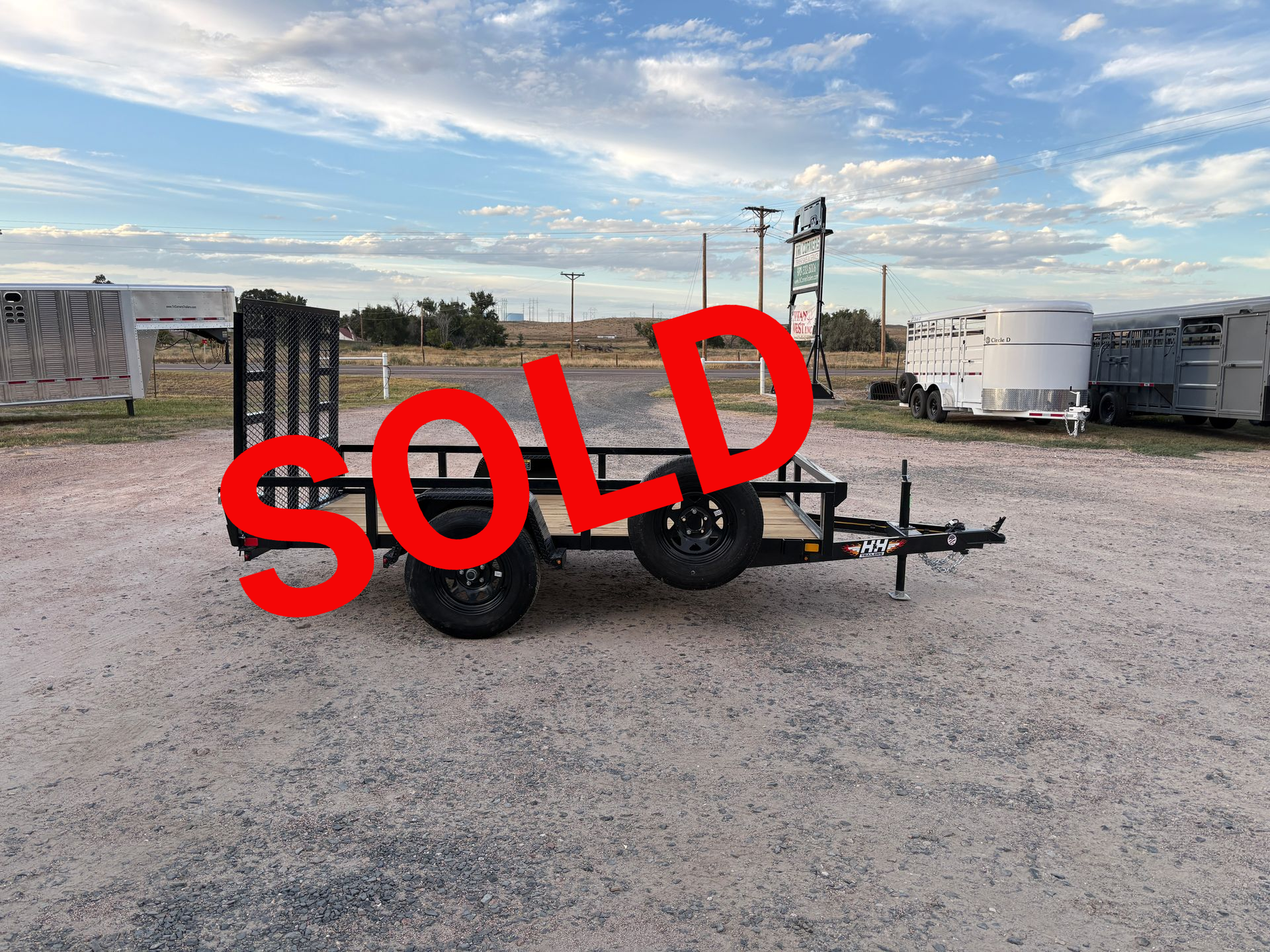 2027 H&H 66x10 Rail Side Utility Trailer