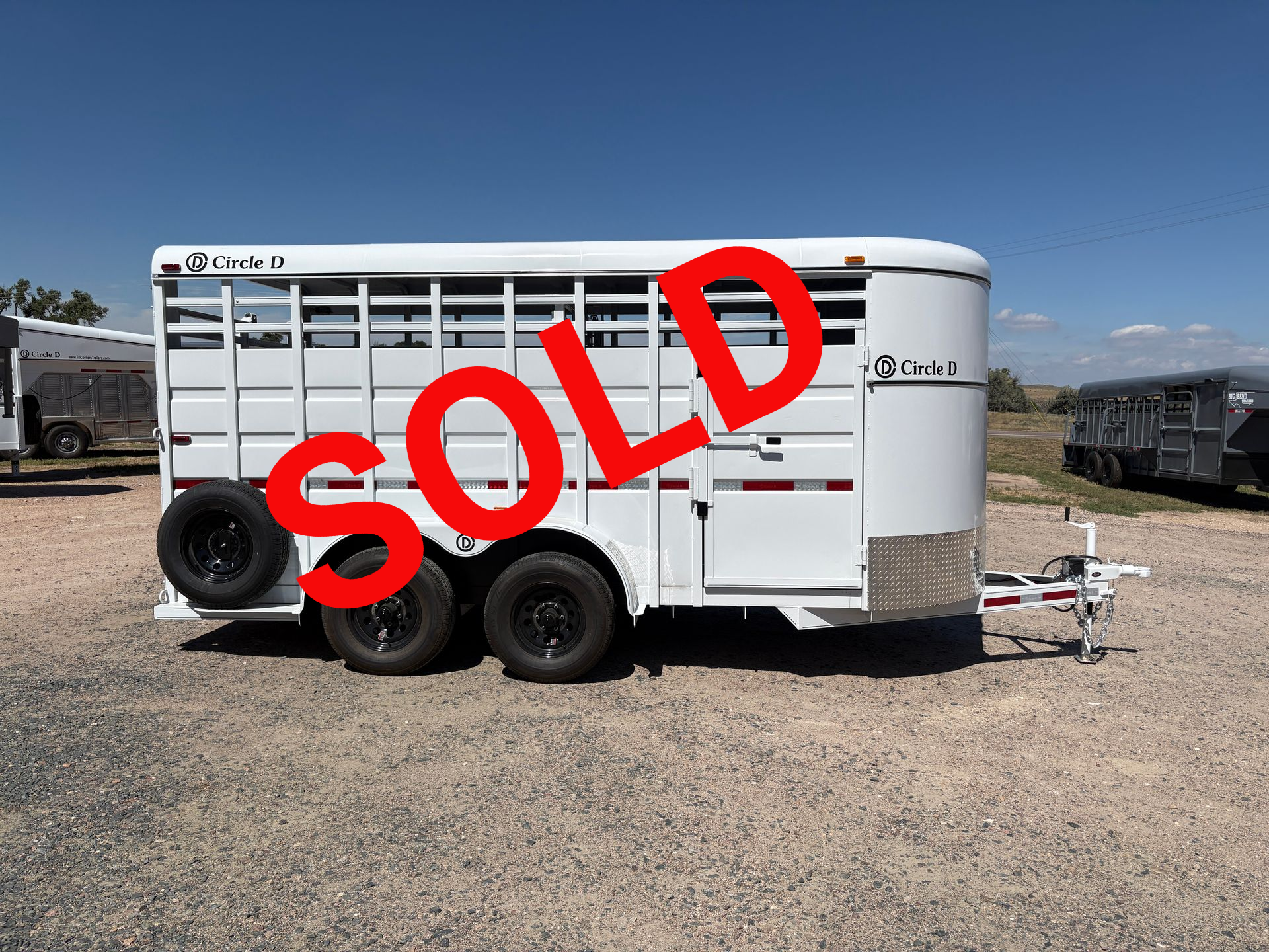 2027 Circle D 6'8x16 Bumper Hitch Livestock Trailer