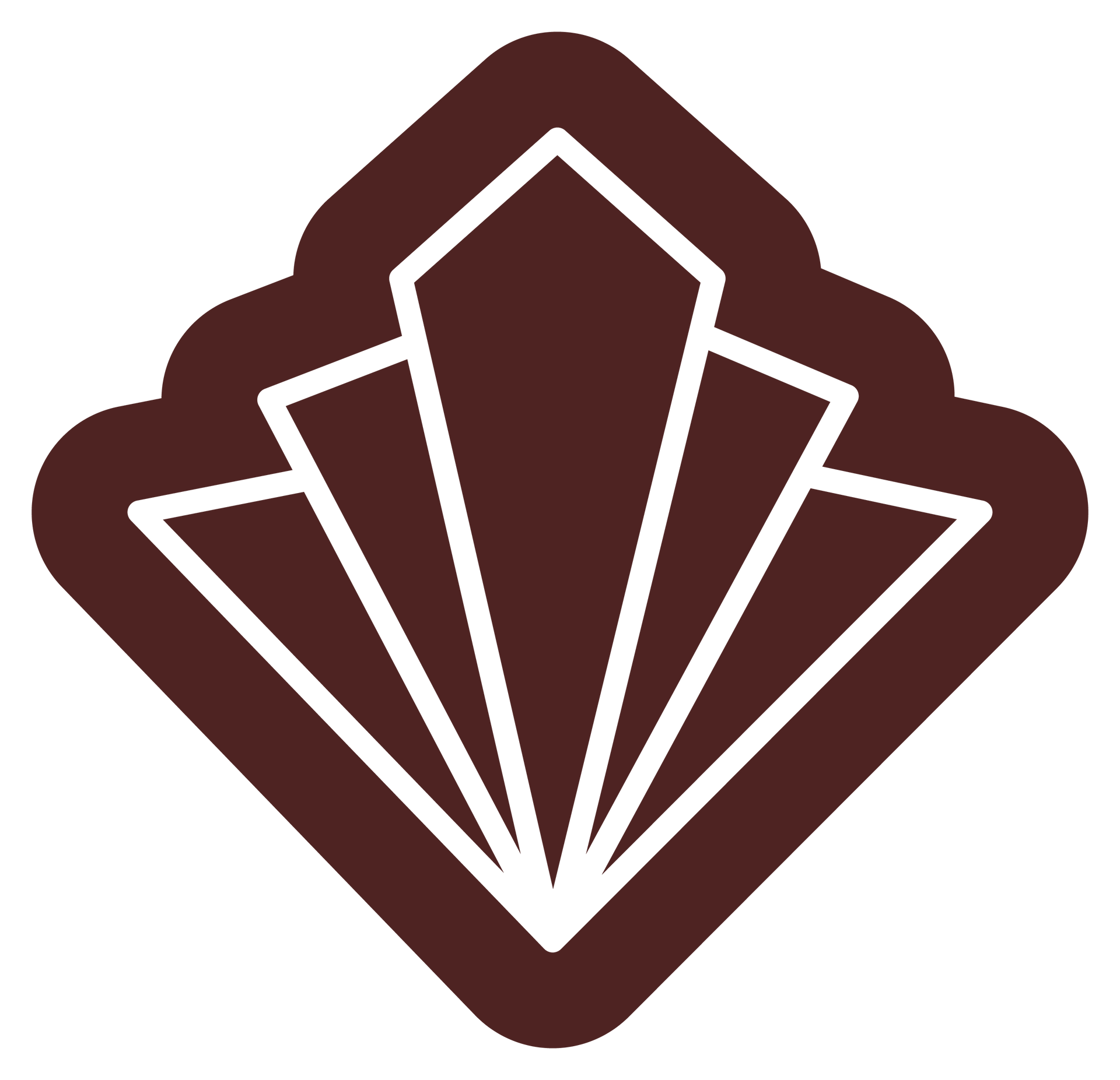 A line drawing of a sun burst on a white background, an icon from the Speakeasy Marketing logo