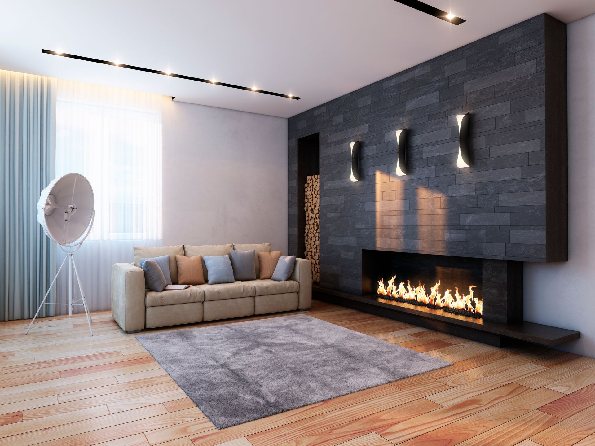 Living Room With A Fireplace And A Hardwood Flooring – Easley, SC – Action Flooring LLC