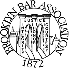 Brooklyn Bar Association logo: a circular design with a fortress and the words 