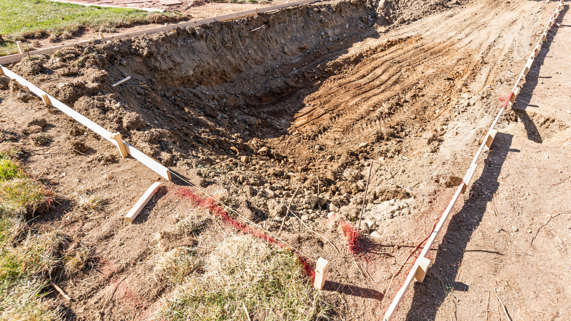 backyard demolition after pool removal