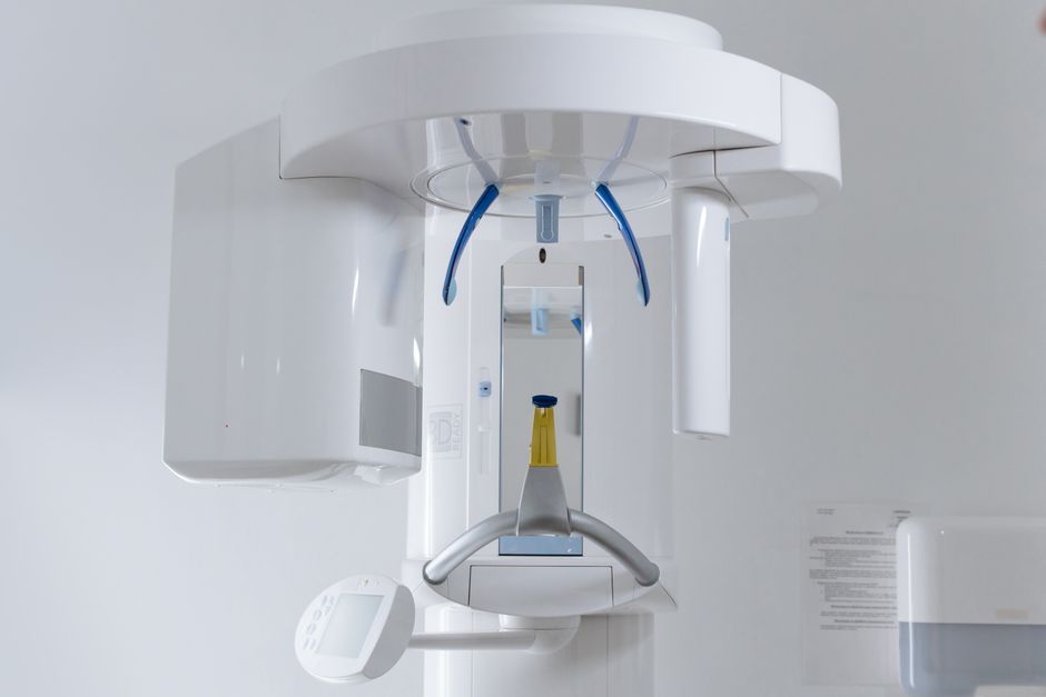 Digital dental imaging equipment in a modern orthodontic clinic