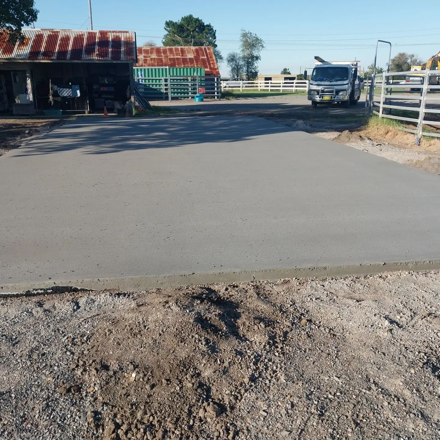 Shed Slab Drying — Dave Smith Concrete in Salt Ash, NSW