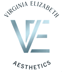 Logo for Virginia Elizabeth Aesthetics featuring a stylized silver