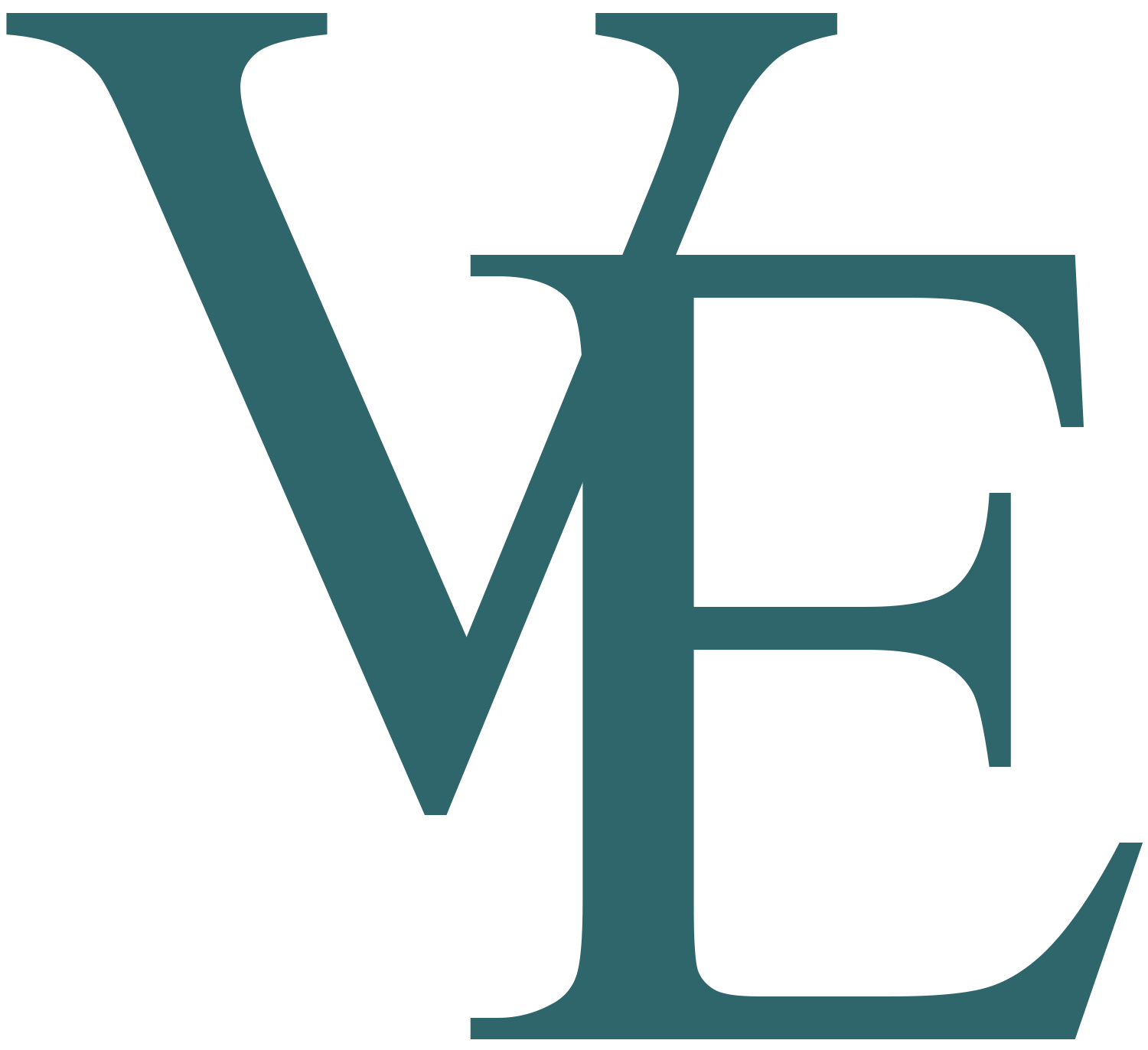 Logo for Virginia Elizabeth Aesthetics featuring a stylized silver