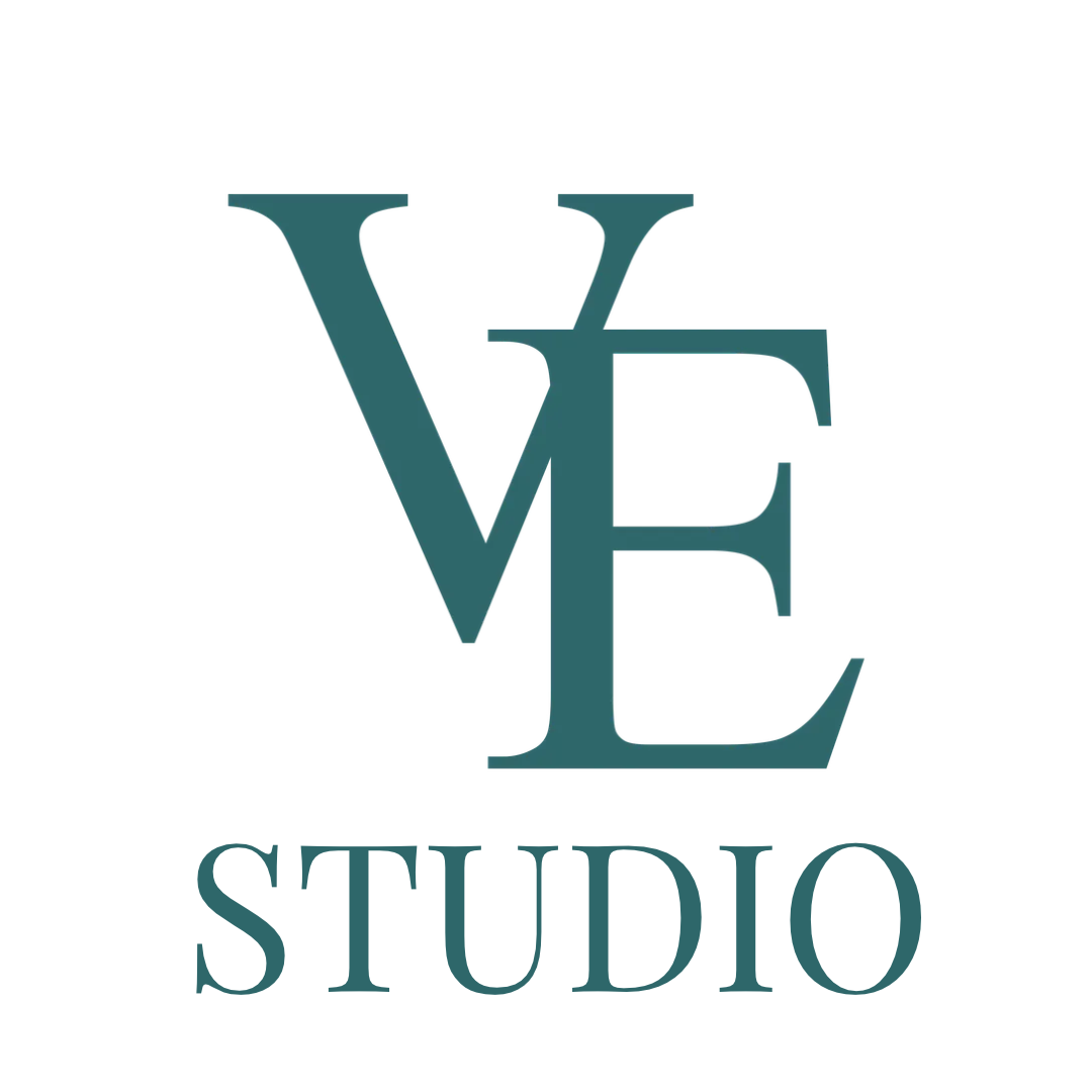 Logo for Virginia Elizabeth Aesthetics featuring a stylized silver 