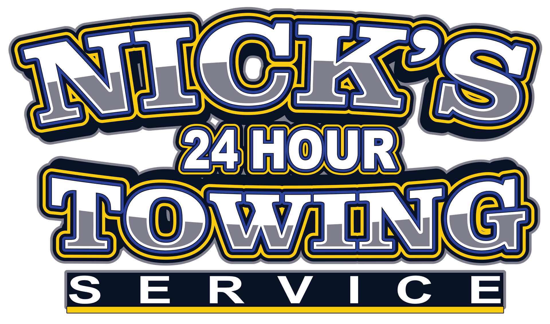Nick’s 24 Hour Towing Service logo—trusted towing company in Rutherford NJ serving Bergen and Passaic counties.