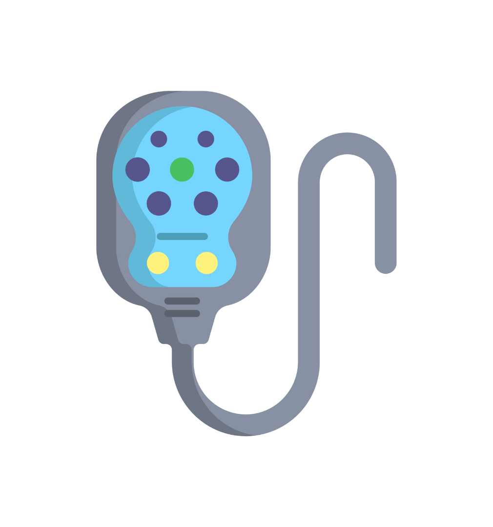 An icon of a microphone with a cord attached to it.