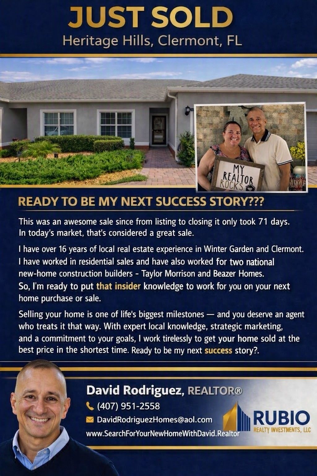 Marketing at Heritage Hills, Clermont!!! 