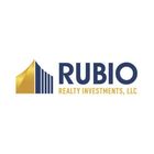 Rubio Realty Investments, LLC logo in gold and blue with stylized building icon