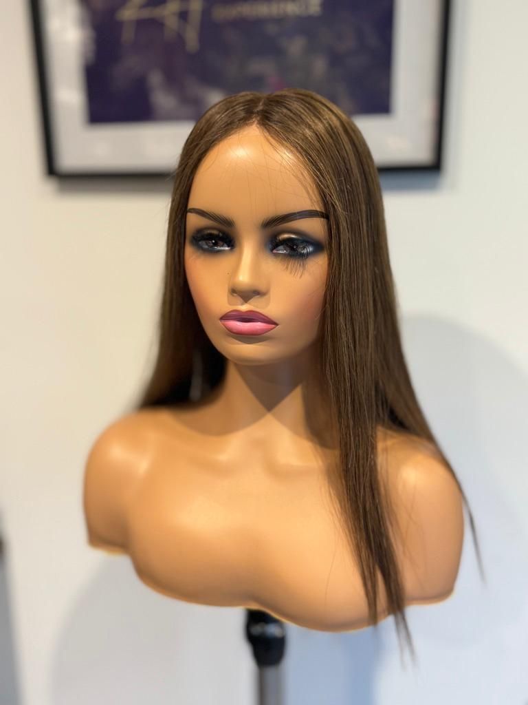 Long Straight Brunette Fibre Wig