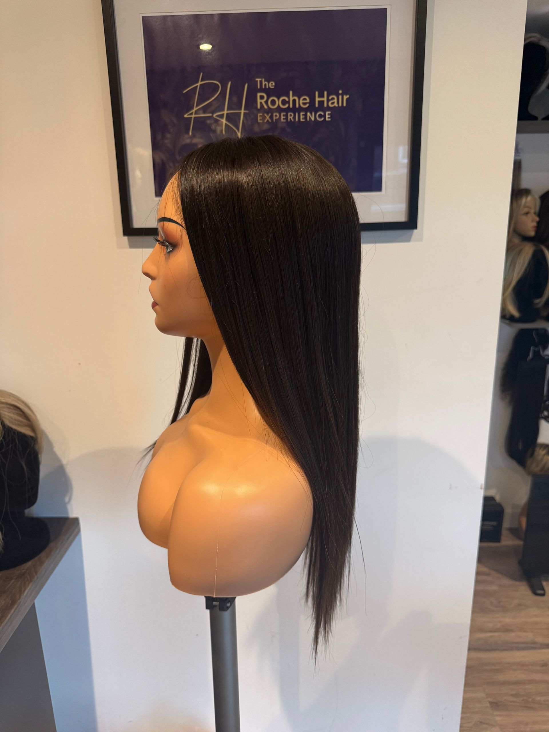 Extra Long Straight Brunette Human Hair Wig