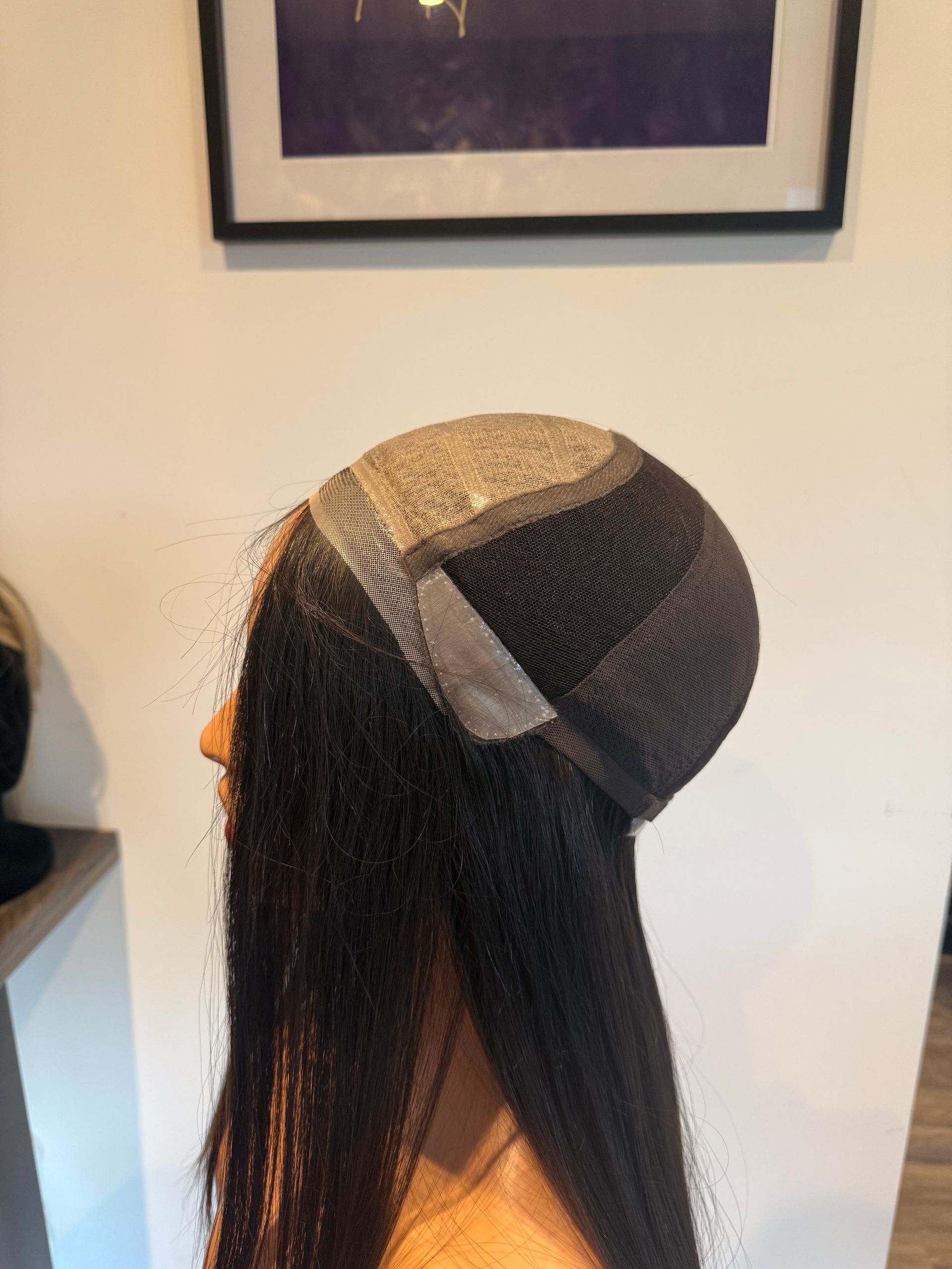 Long Layered Brunette Human Hair Wig