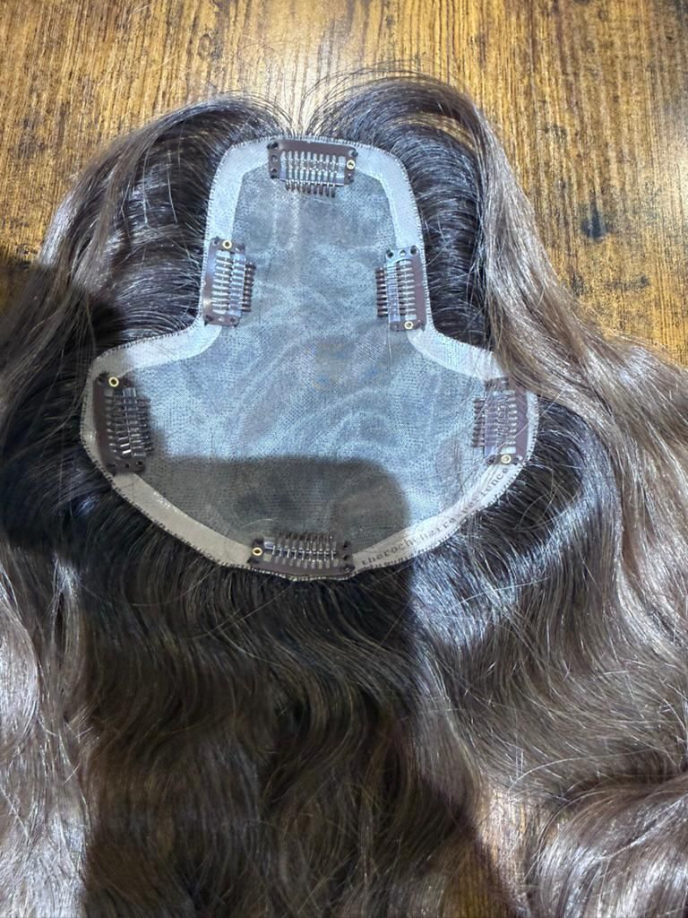 Dark Brunette Full Crown Hair Topper